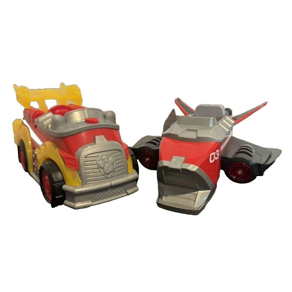 Paw Patrol Marshall Jet to the Rescue & Mighty Pups Truck Lights Sounds Lot